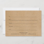 Rustic Kraft Garland Gift Certificate Loyalty Card (Rückseite)