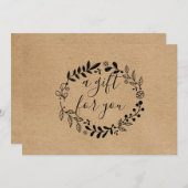 Rustic Kraft Garland Gift Certificate Loyalty Card (Vorne/Hinten)