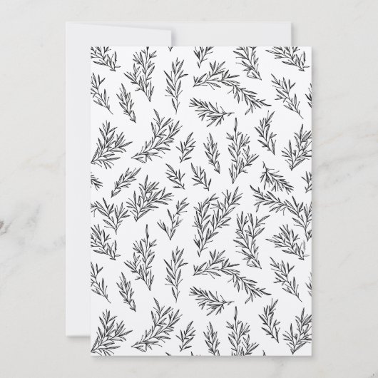 Rustic Kraft gibt Erntedank Dinner Card Einladung (Rückseite)