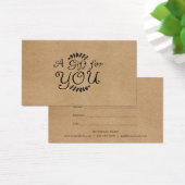 Rustic Kraft Gift Certificate (Schreibtisch)