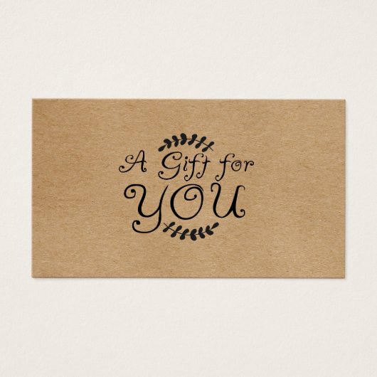 Rustic Kraft Gift Certificate (Vorderseite)