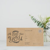 Rustic Kraft Gift Certificate (Stehend Vorderseite)