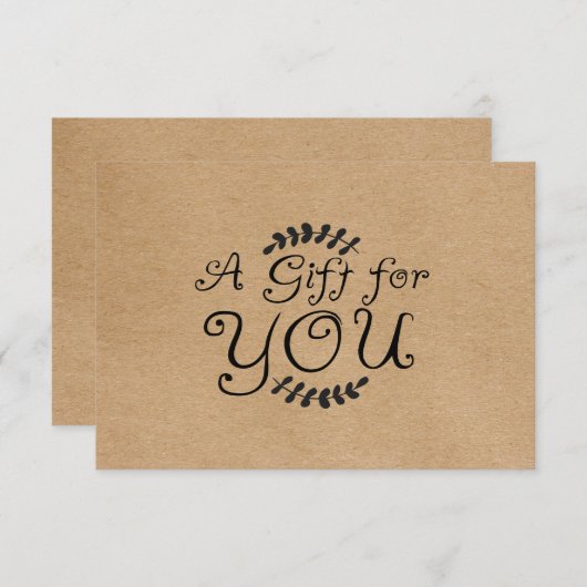 Rustic Kraft Gift Certificate (Vorne/Hinten)