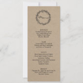 Rustic Kraft Give Danke Erntedank Dinner Menu Einladung (Vorderseite)