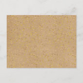 Rustic Kraft Gold Heart Calendar Save the Date Ankündigungspostkarte (Rückseite)