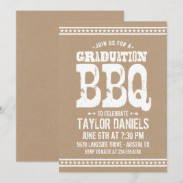 Rustic Kraft Graduation Party GRILLEN Einladung