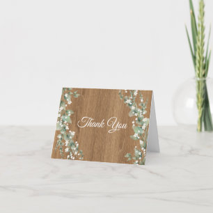 Rustic Kraft Greenery Danke Ihrer Karte   Eukalypt