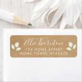 Rustic Kraft Greenery Script Name Rücksendeadresse (Insitu)