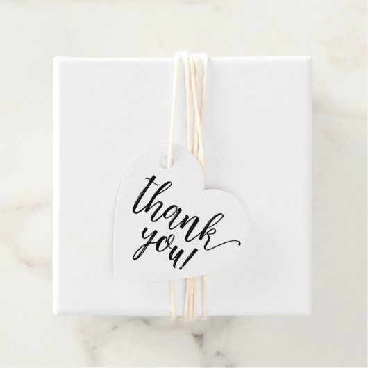 Rustic Kraft Heart Brautparty Danke, Script Geschenkanhänger (Beispiel)