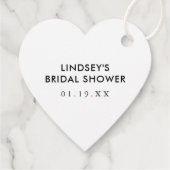 Rustic Kraft Heart Brautparty Danke, Script Geschenkanhänger (Rückseite)