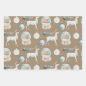 Rustic Kraft Hygge Gemütliche Weihnachtsdekoration Geschenkpapier Set (Vorderseite 3)