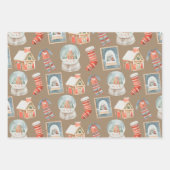 Rustic Kraft Hygge Gemütliches Weihnachtswinterdek Geschenkpapier Set (Vorderseite 2)