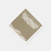 Rustic Kraft & Lace Farmhouse Barn Chic Serviette (Ecke)