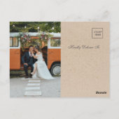 Rustic Kraft Lemon Theme Wedding Vielen Dank Postkarte (Rückseite)