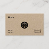 Rustic Kraft - Libra zodiac-Zeichen Visitenkarte (Vorderseite)