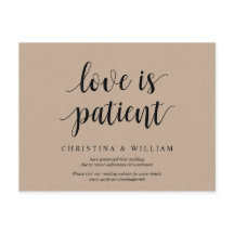 Rustic Kraft, Liebe ist geduldig, Hochzeit verscho