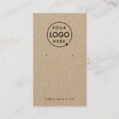 Rustic Kraft Logo Juwelierkarte Visitenkarte (Vorderseite)