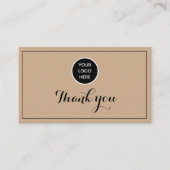 Rustic kraft Logo Vielen Dank für den Einsatz von Treuekarte (Vorderseite)