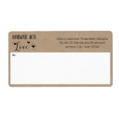 Rustic Kraft Look 2-in-1 Hin- und Rücksendeadresse (Vorne)