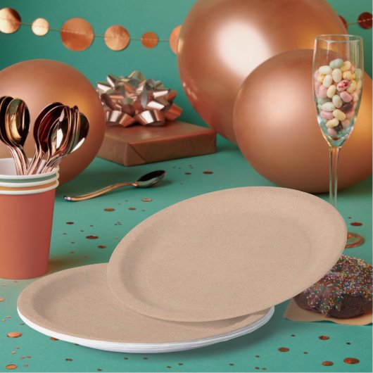 Rustic Kraft Look 9" Wegwerfplatte Pappteller (Multi)