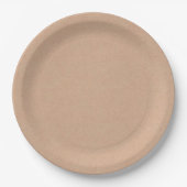 Rustic Kraft Look 9" Wegwerfplatte Pappteller (Vorderseite)
