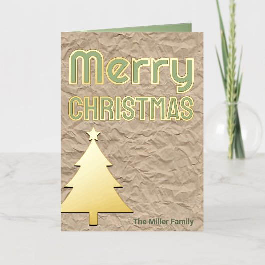 Rustic Kraft Look Folded Non-Photo Green Gold (Vorderseite)