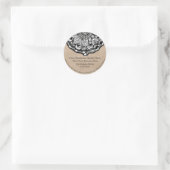 Rustic Kraft Mandala Runder Aufkleber (Tasche)