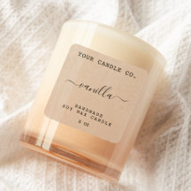 Rustic Kraft Minimalistisch Candle Label