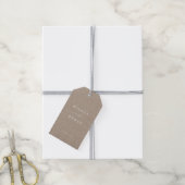 Rustic Kraft Minimalistisch Typografy Wedding Geschenkanhänger (Mit Garn)