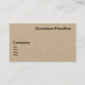 Rustic Kraft - minimalistisch Visitenkarte (Rückseite)