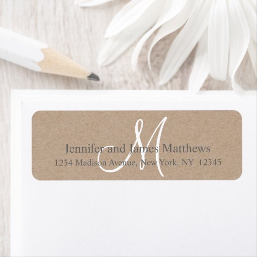 Rustic Kraft Monogram für Hochzeiten (Insitu)