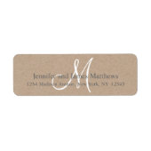 Rustic Kraft Monogram für Hochzeiten (Vorne)