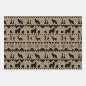 Rustic Kraft Nordic Sweater Black Winter Animals W Geschenkpapier Set (Vorderseite 2)
