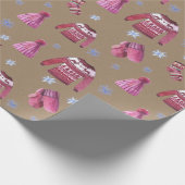 Rustic Kraft Nordic Sweaters Socken Hats & Mitte Geschenkpapier (Ecke)