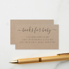 Rustic Kraft Paper Baby Shooting Books for Baby Begleitkarte