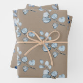 Rustic Kraft Paper Blue Eucalyptus Sprigs Geschenkpapier Set (Beispiel)