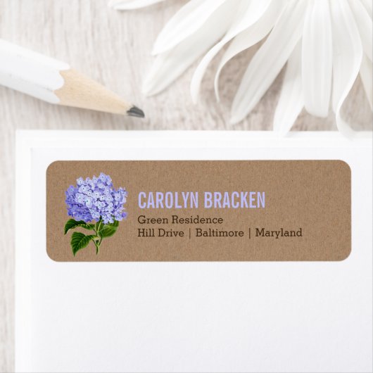 Rustic Kraft Paper Blue Hydrangea Floral Wedding (Insitu)