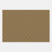 Rustic Kraft Paper Christmas Tree Muster Geschenk Geschenkpapier Set (Vorderseite 2)