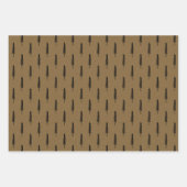 Rustic Kraft Paper Christmas Tree Muster Geschenk Geschenkpapier Set (Vorderseite)