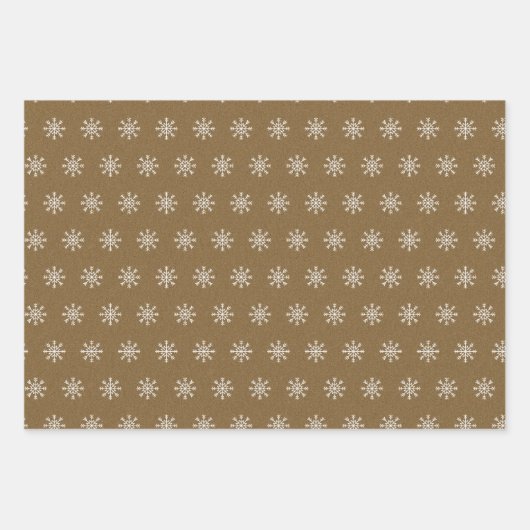 Rustic Kraft Paper Christmas Tree Muster Geschenk Geschenkpapier Set (Vorderseite 2)