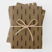 Rustic Kraft Paper Christmas Tree Muster Geschenk Geschenkpapier Set (Beispiel)