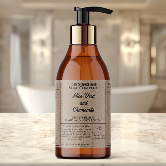 Rustic kraft paper cosmetics bottle label  rechteckiger aufkleber