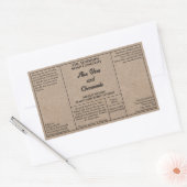 Rustic kraft paper cosmetics bottle label  rechteckiger aufkleber (Umschlag)