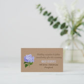 Rustic Kraft Paper Hydrangeas Floral Wedding Begleitkarte (Stehend Vorderseite)