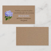 Rustic Kraft Paper Hydrangeas Floral Wedding Begleitkarte (Vorne/Hinten)