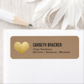 Rustic Kraft Paper Imitate Gold Foil Heart Wedding (Insitu)