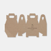 Rustic Kraft Paper Mason Jar Heart Wedding Geschenkschachtel (Ungefaltet)