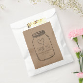 Rustic Kraft Paper Mason Jar Wedding Vielen Dank Geschenktütchen (Versiegelt)