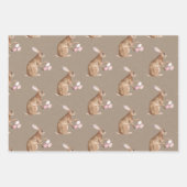 Rustic Kraft Paper Oaster Bunny Egg Hunt Geschenkpapier Set (Vorderseite 2)