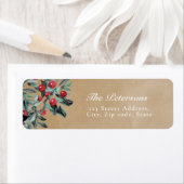 Rustic Kraft Paper Red Christmas Holries (Insitu)